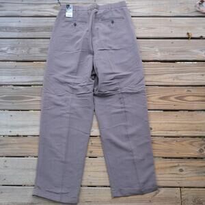 J Ferrar Pants Men 34x32 Gray Dress Trouser Pleated Front Classic Fit New